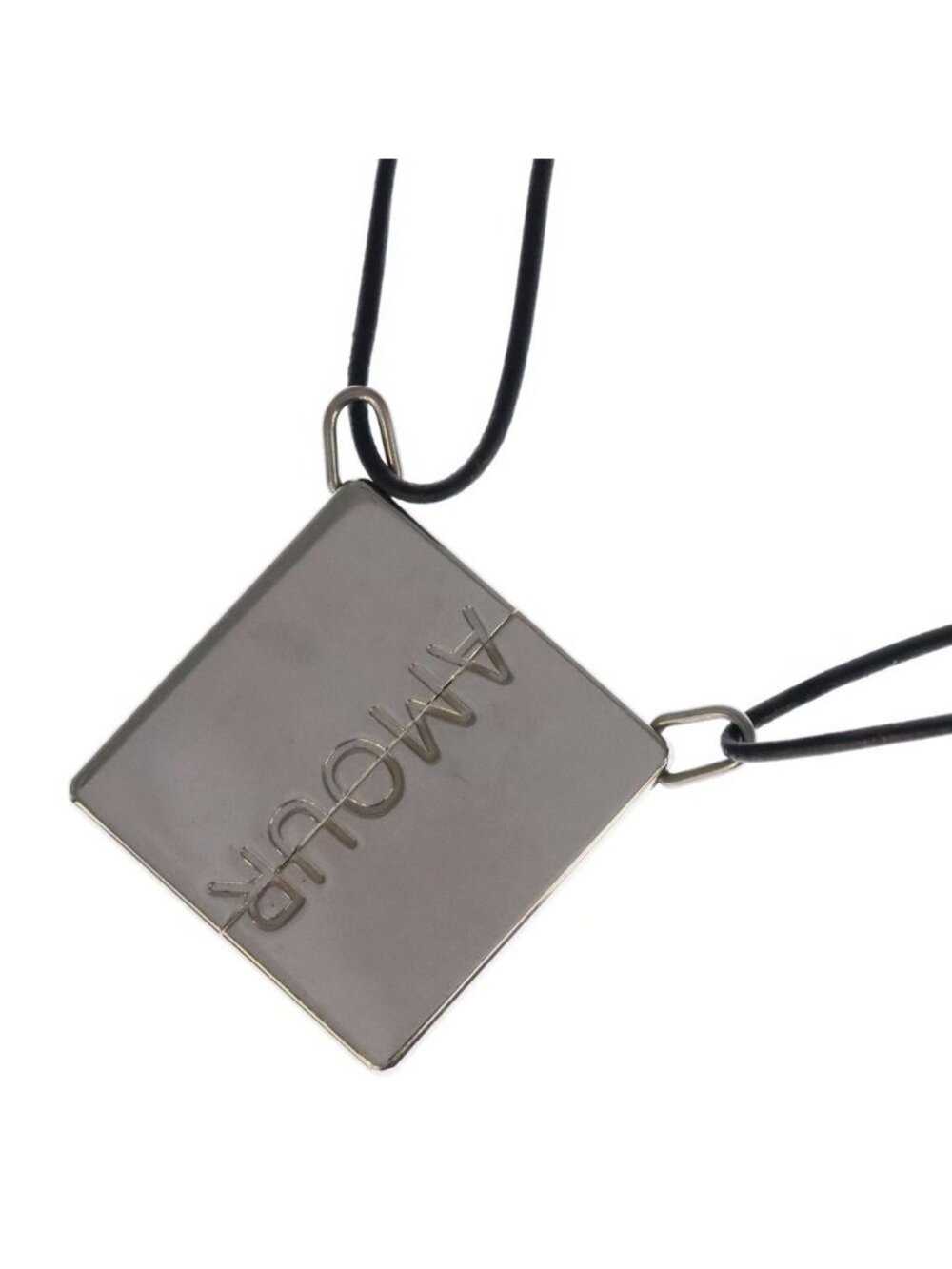Hermes Amour Pendant Pair Necklace Choker Silver